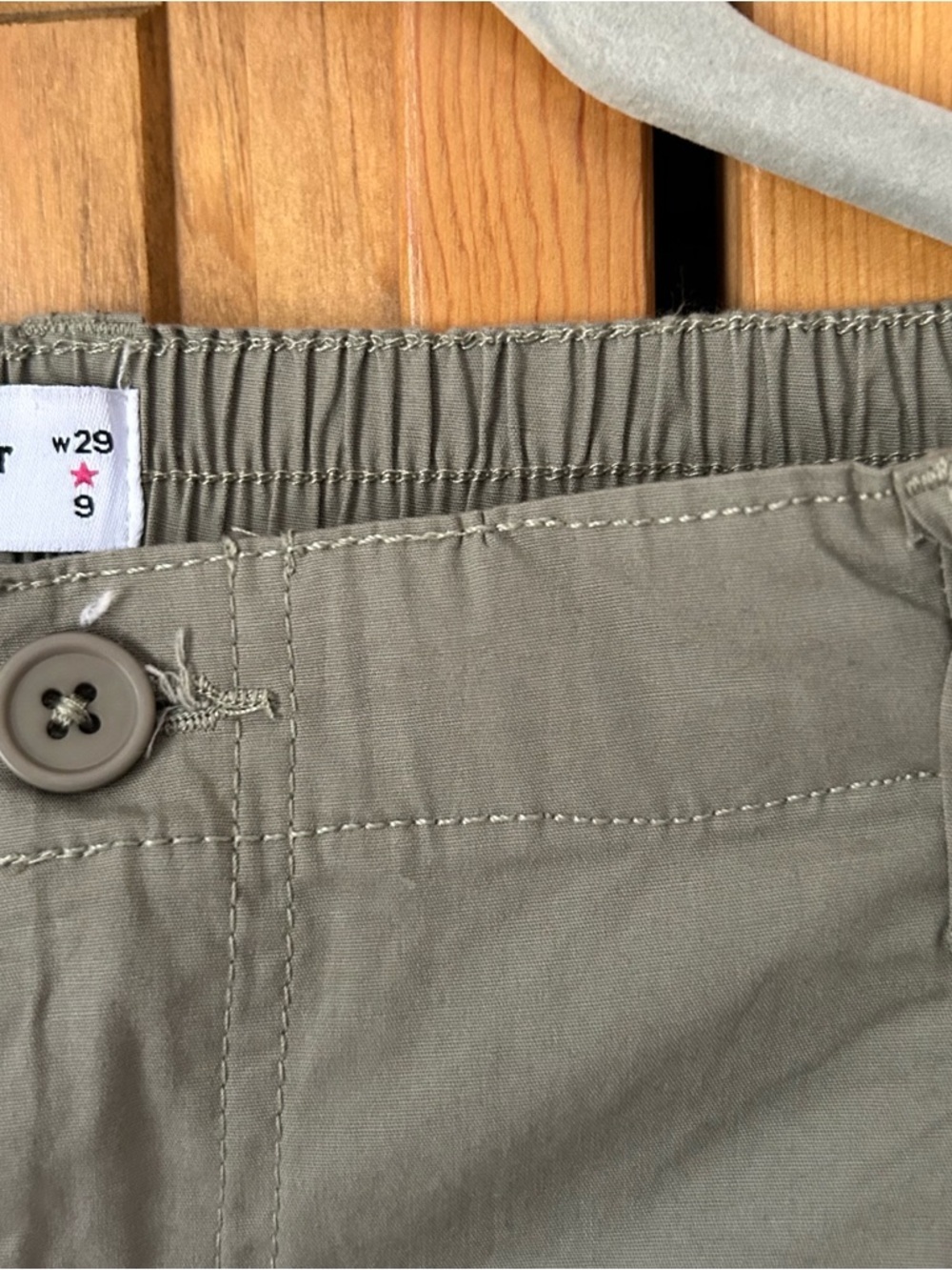 Vanilla Star Olive Green Cargo Pants with Utility Pockets - Picture 2 of 3